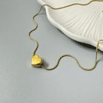 Golden Heart Pendant Necklace – Valentine Special Gift